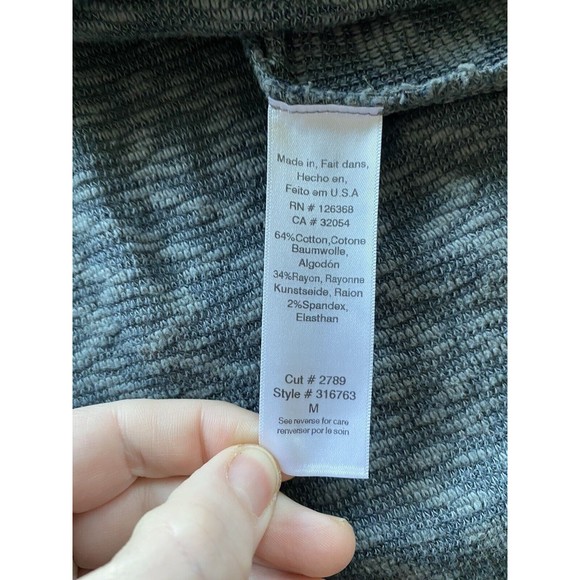 Anthropologie Left Of Center Grey Mock Turtle Neck Tunic Medium Lagenlook Nubby - Picture 5 of 9